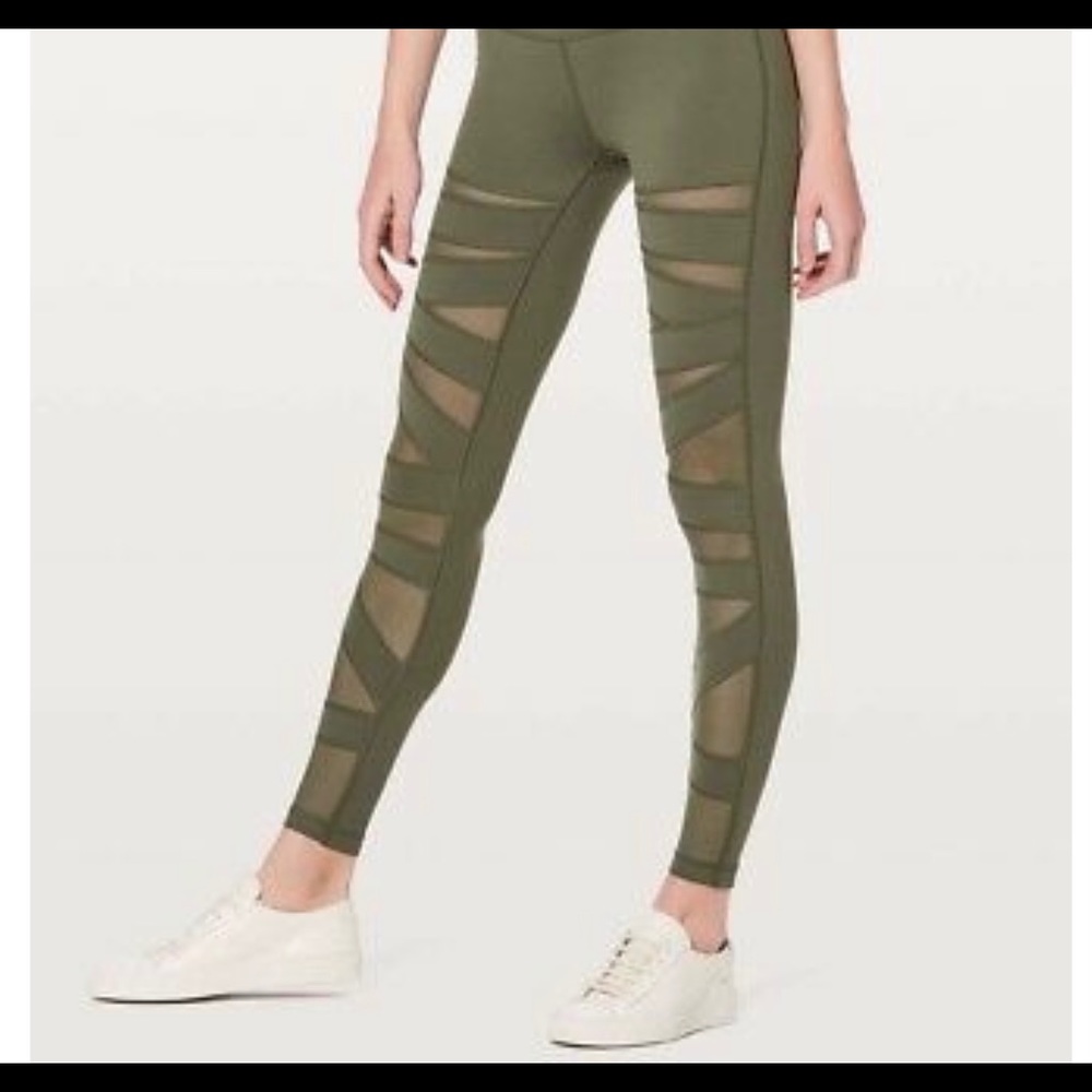 Lululemon Wunder Under Pant Tech Mesh Leggings